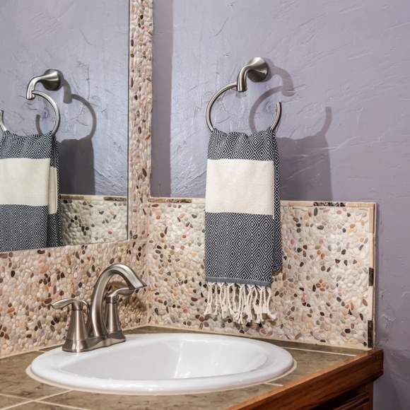 Deerlux 100% Cotton Turkish Hand Towels, Set of 2 18" x 40" Diamond Peshtemal - Picture 2 of 7